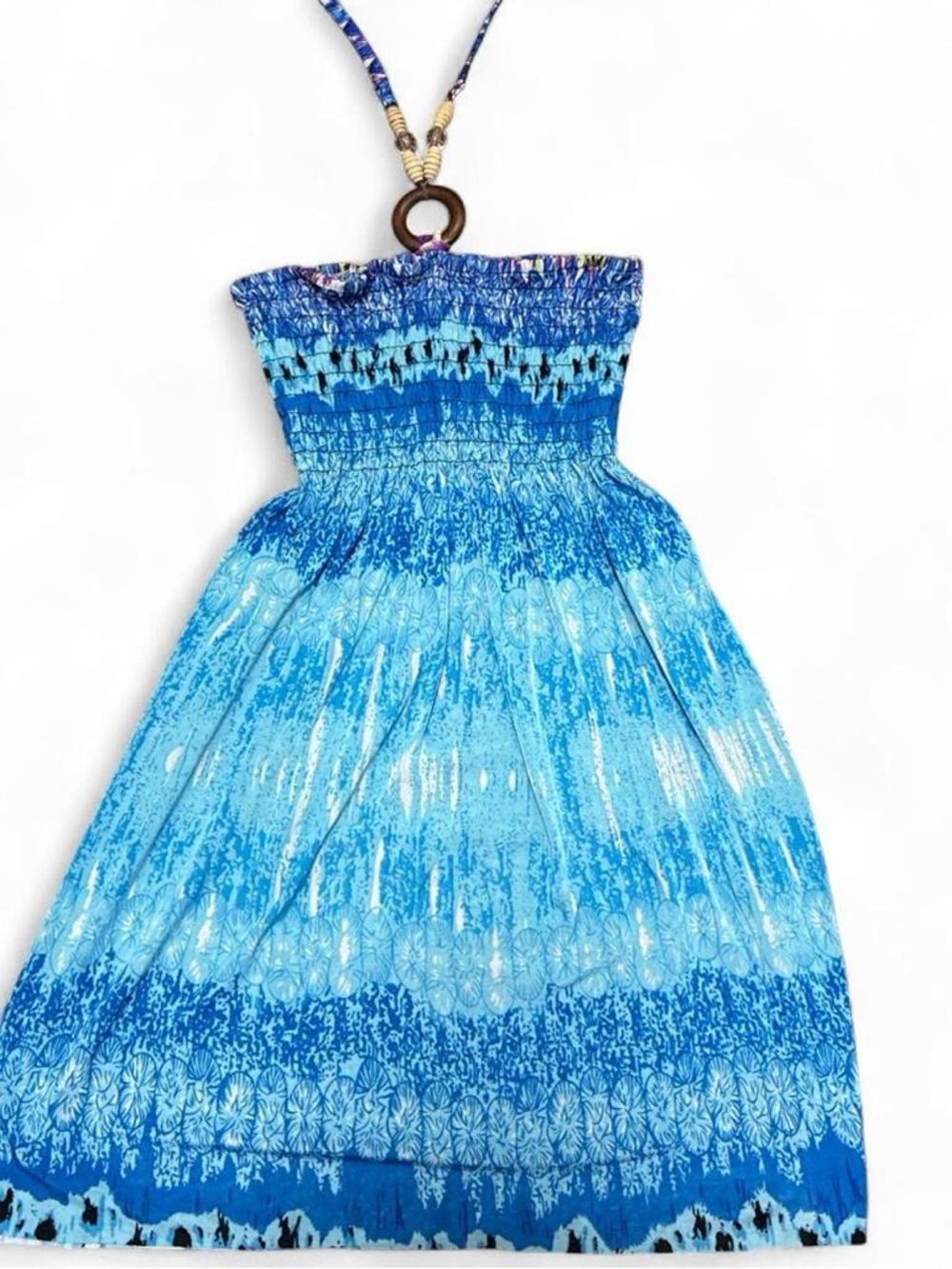 Source Unknown Blue Ombre Smocked Sundress